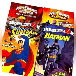 **Set of Children Level 2 Books** superhero/power ranger